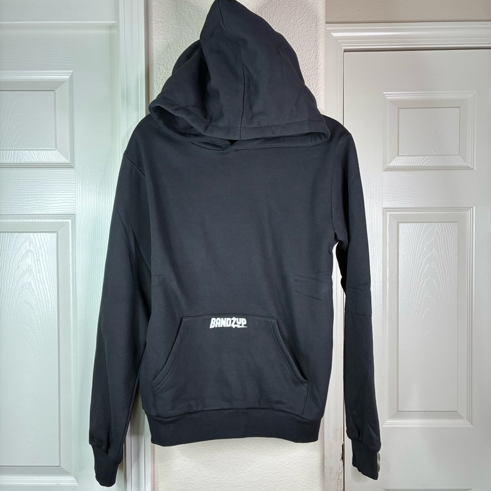 Bandzup Black Hoodie Men’s  Size Medium 100% Cotton Long Sleeve Sweater NWOT